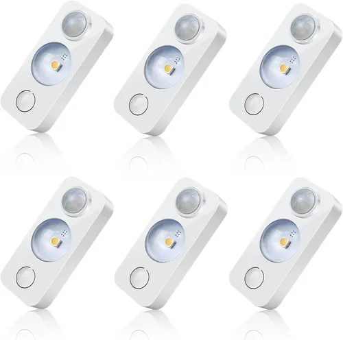 Vista 9 de NIEGNOWOO Luces LED con sensor de movimiento en forma de disco, recargables, luces de gabinete, se adhieren, luz nocturna LED inalámbrica