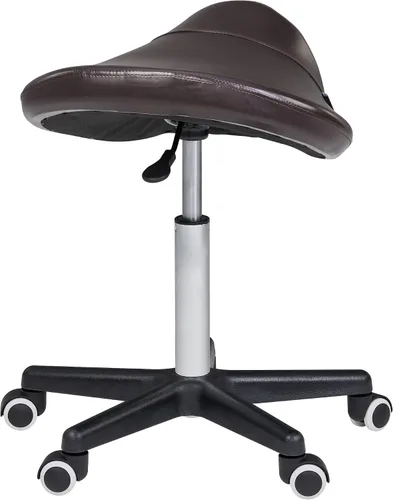 Vista 4 de Master Massage Silla ergonómica para sillín - Silla giratoria hidráulica con ruedas, taburete clínico de salón para clínica de tatuajes, spas Café