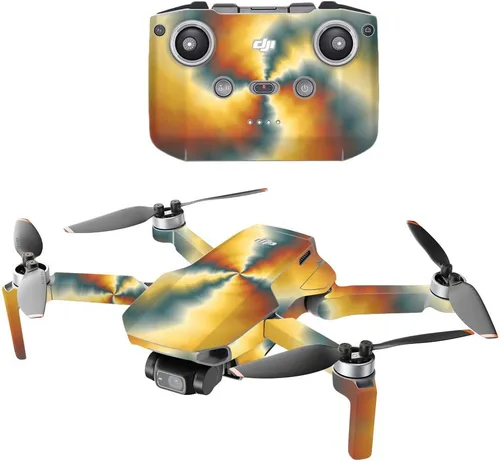 Vista 9 de MightySkins - Compatible con DJI Mini 2 Dron portátil - Negro abstracto Funda protectora de vinilo duradera y única Fácil de aplicar, quitar