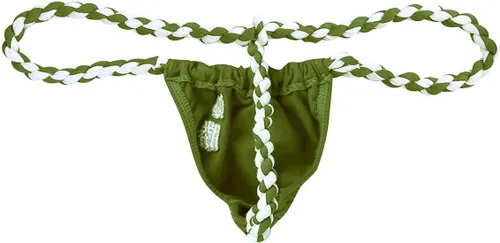 Vista 4 de Tanga de tanga sexy para hombre, con bordado japonés, para lucha, mini bikini