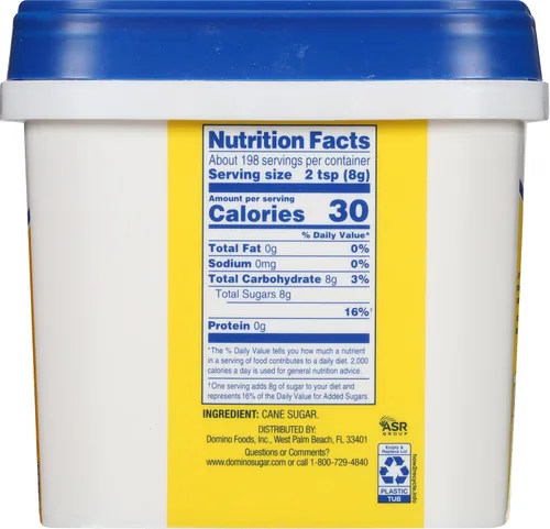 Vista 2 de Domino® Azúcar granulada 3.5 lb Easy Baking Tub, azúcar de caña pura