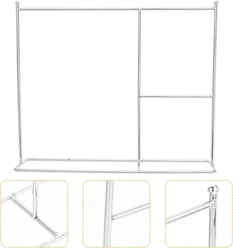 Vista 2 de Zerodeko Perchero de ropa para muñecas en miniatura, soporte para ropa de casa de muñecas, muebles compactos para organizar ropa de juguetes