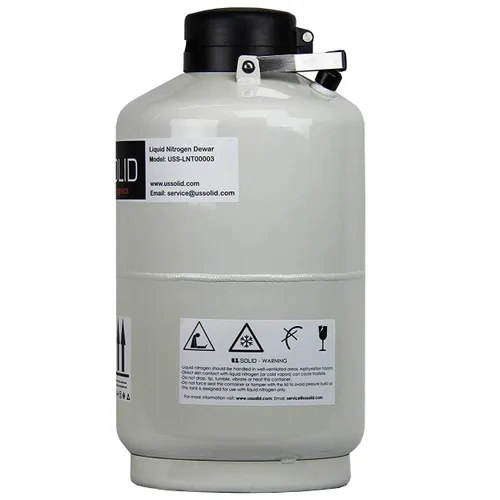 Vista 6 de U.S. SOLID Contenedor criogénico de 10 L, depósito tipo tanque de nitrógeno líquido LN2 con correas, 6 envases