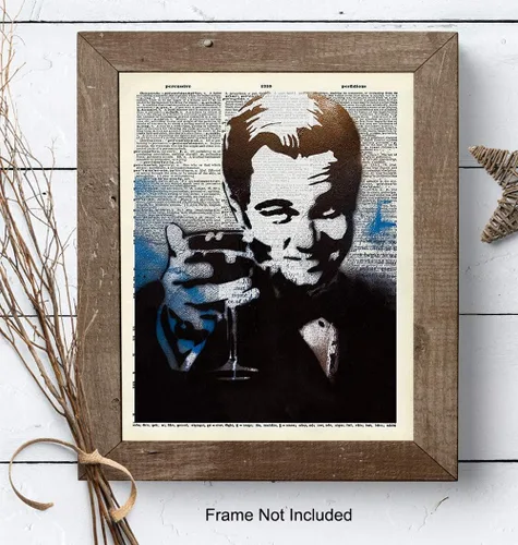 Vista 7 de Póster de Banksy Leonardo DiCaprio para pared, decoración única del hogar para bar, cocina, oficina, regalo de felicitación para celebración