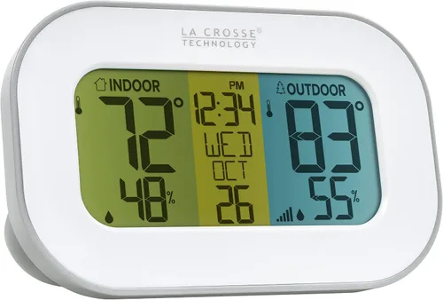 Vista 3 de La Crosse Technology Estación de temperatura inalámbrica 308-148 con LCD tricolor