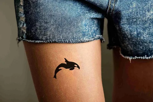 Vista 4 de Tatuajes temporales, 6 hojas de calcomanías blancas para adultos, niños, mujeres, hombres, brazos, piernas, pecho, cintura, cuello, 3.7 x 3.7