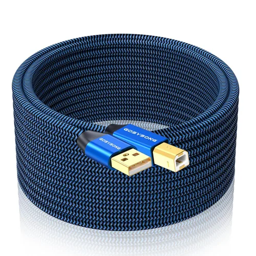 Vista 8 de Cable de impresora USB C a B de 3 pies, cable de impresora de alta velocidad compatible con impresoras, escáneres, faxes, teclados midi, grabaciones