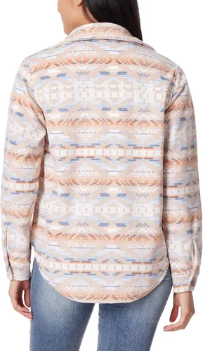 Vista 3 de WallFlower Women's Taylor Polar Cozy Fleece Boyfriend Fall and Winter Shacket Jackets