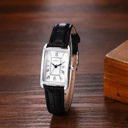 Vista 2 de Avaner Relojes de cuero cuadrados para mujer reloj de pulsera con correa de cuero elegante analógico de cuarzo para mujer