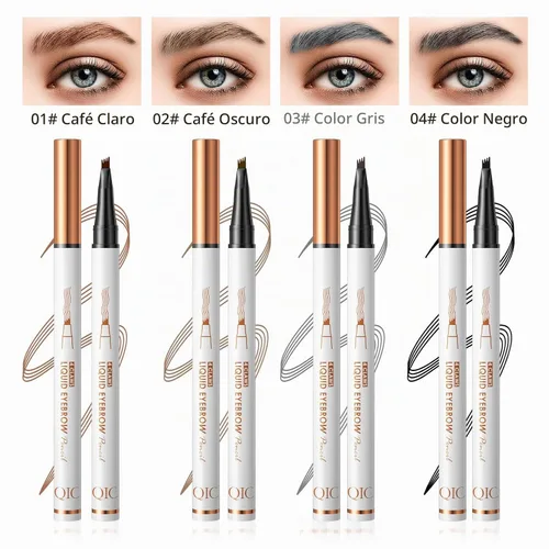 Vista 8 de Yulinlon Q707 - Lápiz de Cejas Preciso de 4 Puntas, Lápiz de Cejas Impermeable de Larga Duración, para Cejas Naturales y Definidas, Fácil de Usar