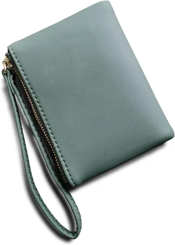Vista 7 de TOPKULL Carteras para mujer, pequeñas Rfid, plegables, monedero para tarjetas y monedas con correa de muñeca