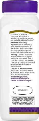 Vista 6 de 21st Century Healthcare L-lisina 1000 mg, 90 comprimidos