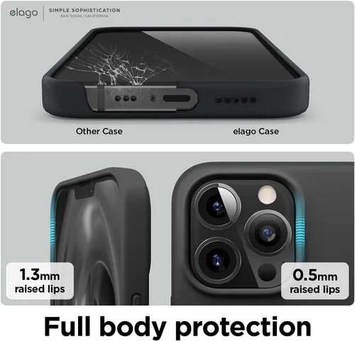 Vista 7 de elago Funda magnética compatible con MagSafe y iPhone 13 Pro de 6.1 pulgadas, imanes integrados, silicona líquida, funda protectora, compatible