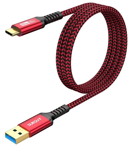 Vista 14 de SUNGUY Cable USB C para Android Auto de 10 Gbps, 1.5 pies 3A USB 3.1 Gen 2, carga rápida y transferencia de datos, cable USB C CarPlay, compatible