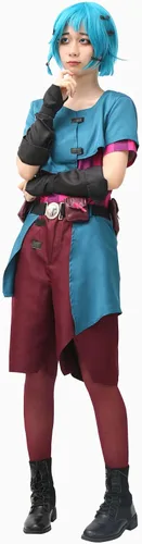 Vista 5 de DAZCOS Disfraz de anime para mujer con bolsa de cintura para Halloween