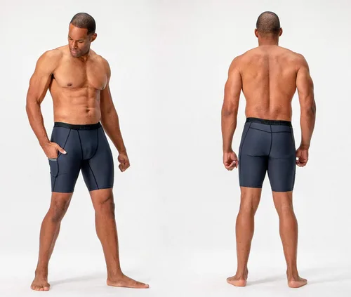 Vista 4 de DEVOPS 3 or 5 Pack Compression Shorts Men Spandex Sport Shorts Athletic Workout Running Performance Baselayer Underwear