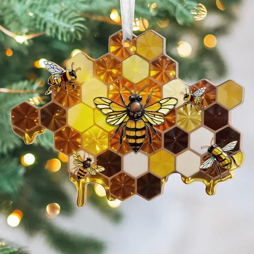 Vista 12 de FLAGWIX Regalos de águila calva de Navidad para hombres y mujeres - Adornos acrílicos planos 2D (no 3D) 2025 para decoraciones - Adorno de águila