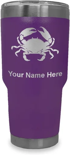 Vista 25 de LaserGram Vaso aislado al vacío de 20 onzas, cangrejo, grabado personalizado incluido (camuflaje verde)