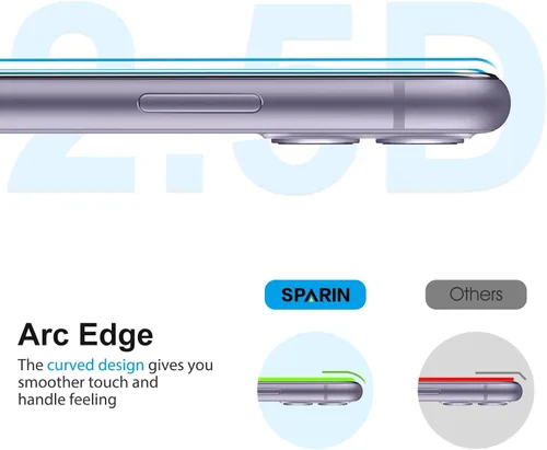 Vista 8 de Protector de pantalla para iPhone XC, cristal templado resistente a los arañazos, 4