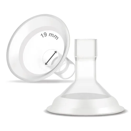 Vista 15 de Maymom MyFit Crater Series - Protector de pecho pequeño de 0.394 in con diseño de dos piezas compatible con piezas de bomba Medela; reemplazo