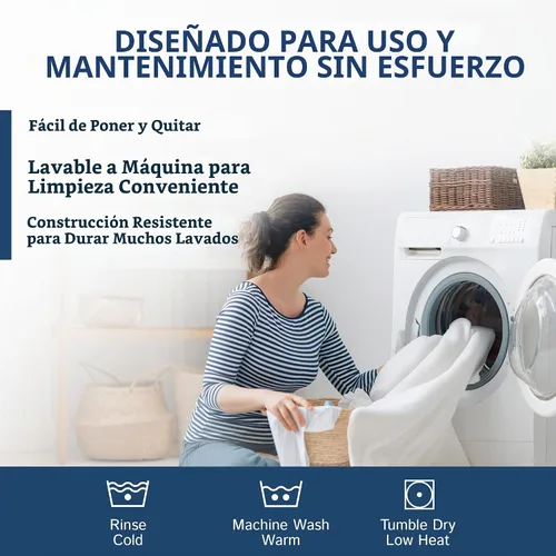 Vista 8 de Protector de Colchón Queen Contra Chinches Impermeable con Cremallera - Bolsillo Profundo que se Adapta hasta 20" de Profundidad - Funda