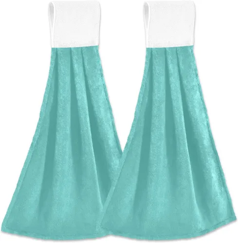 Vista 20 de Juego de 2 toallas de mano amarillas y naranjas, suaves, absorbentes, decorativas, para baño, secado rápido, barra de té, toalla colgante para baño
