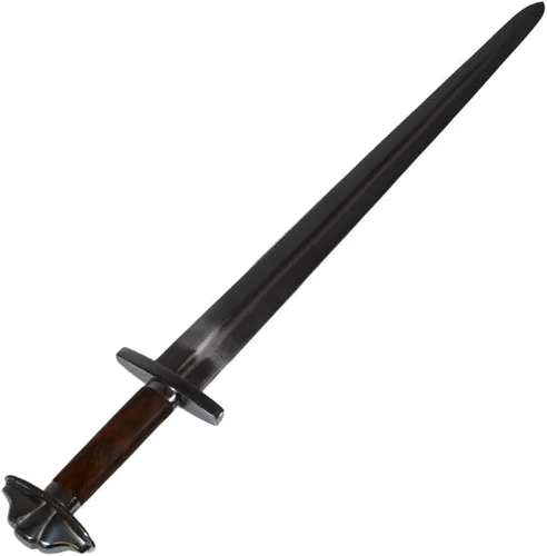 Vista 2 de Pieza histórica vikingo de espiga completa templada hecha a mano de espada afilada del siglo X (temprano)