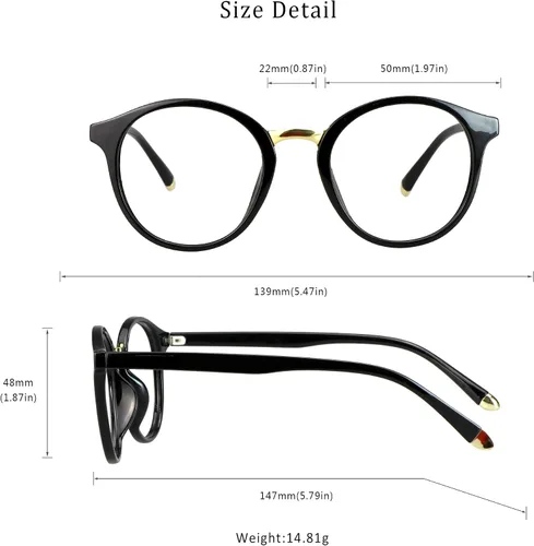 Vista 6 de LifeArt Lentes de bloqueo de luz azul, antifatiga ocular, anteojos de lectura para computadora, anteojos de juegos, gafas de TV para mujeres