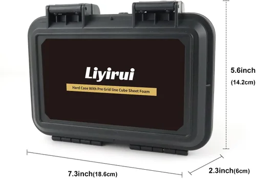 Vista 6 de Carcasa rígida de espuma pre-cubada, mini, color negro Customizable Foam Case for Jewelry,Small Electronics and Accessories, Carried in a