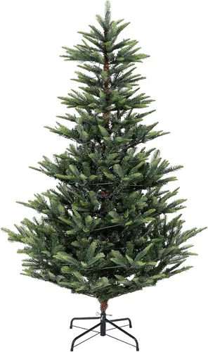 Vista 8 de Árboles de Navidad artificiales de abeto preiluminados de 7.5 pies