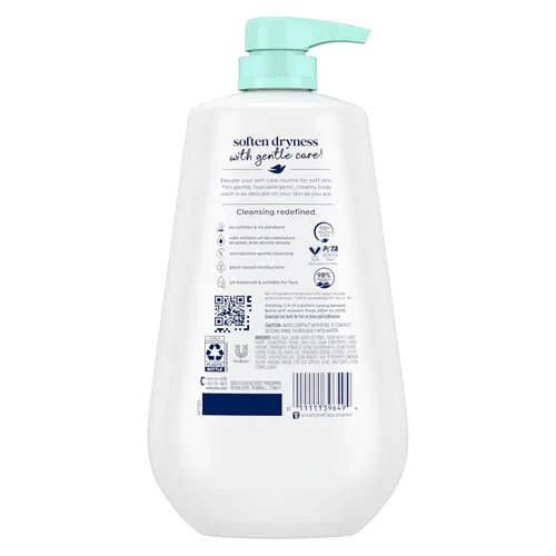 Vista 2 de Dove gel de baño, Sensitive Skin, 34 oz