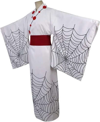 Vista 3 de Cos-Animefly Rui - Disfraz de cosplay tipo kimono, bata larga para fiesta de Halloween para hombre