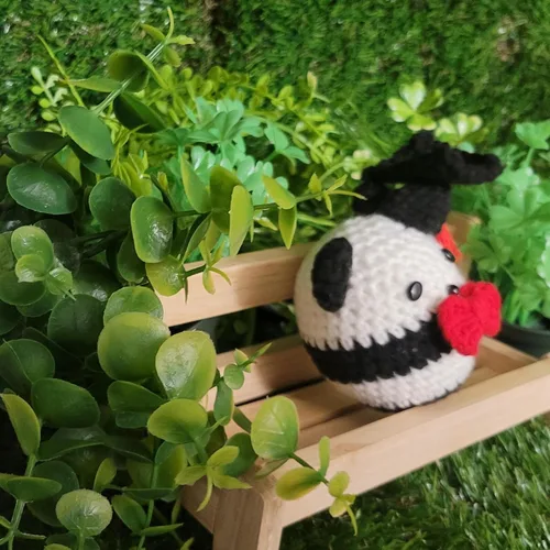 Vista 8 de LUCK HEAVEN Kit de ganchillo para parejas para principiantes, manualidades para adultos y niños – Valantine amigurumi Panda Yarn Animal