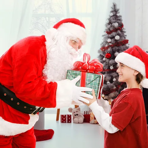 Vista 8 de DressVoguer Santa Claus Costume for Men 25PCS, Christmas Santa Costume for Men Adult Deluxe Santa Suit