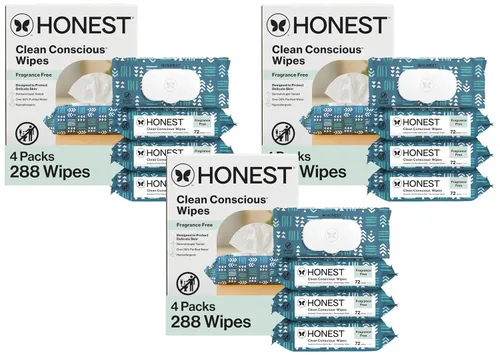 Vista 17 de The Honest Company - Toallitas limpiadoras para bebé con 99% de agua, respetuosas con el medioambiente, a base de plantas, hipoalergénicas