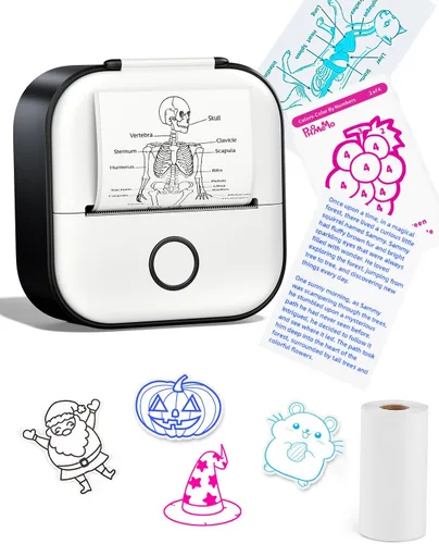 Vista 17 de Memoking Mini impresora - impresora adhesiva T02 máquina sin tinta del Negro