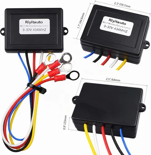 Vista 6 de Kit de control remoto de cabrestante inalámbrico para coche, camión, Jeep, ATV, SUV, 12V, interruptor de auricular, recuperación, inalámbrico