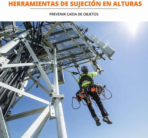 Vista 2 de Ergodyne Squids 3105 - Cordón para herramientas con mosquetón de bloqueo de tornillo de aluminio, capacidad de peso de la herramienta de 15 libras