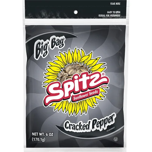 Vista 6 de Spitz Semillas de girasol, barbacoa ahumada, bolsa de 6 onzas