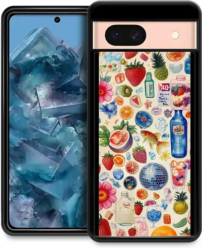 Vista 226 de Compatible con Google Pixel 4A 5G Mobile Case Creative Acrylic Panel trasero Silicona Protección Grip especialmente diseñado para Google Pixel 4A 5G