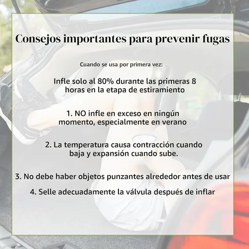 Vista 7 de Colchón de aire para coche, asiento trasero, cama de camping, cama inflable SUV con bomba y almohadas Negro