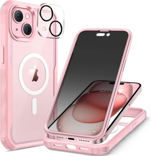 Vista 31 de seacosmo para iPhone Air Funda, Carcasa Completa con Protector de Privacidad de Vidrio Templado 9H Integrado y Protector de Lente de Cámara