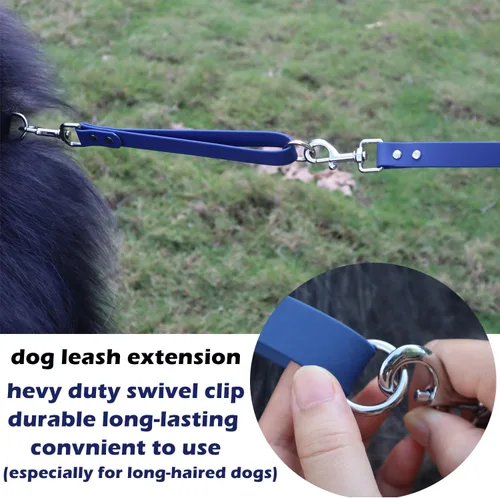 Vista 6 de Correa corta para perro – Correas impermeables para perros de 10 pulgadas, 3/4 pulgadas de tráfico de mascotas, correa de entrenamiento para perros