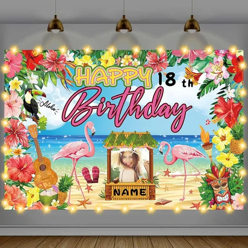 Vista 31 de Cartel de feliz cumpleaños beige personalizado para telón de fondo grande de feliz cumpleaños, globo aerostático, fiesta, interior y exterior