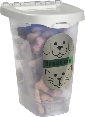 Vista 5 de Van Ness Recipiente hermético para mascotas y almacenamiento de alimentos para gatos, capacidad de 2 libras