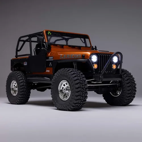 Vista 17 de Axial 1/10 SCX10 III Jeep CJ-7 4X4 RTR cepillado RC Rock Crawler, cobre