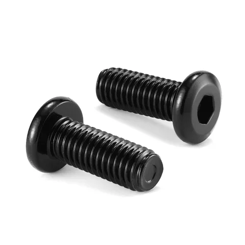 Vista 18 de M5 x 6mm 10Pcs Tornillos de cabeza plana con casquillo hexagonal, 304 Acero inoxidable 18-8, rosca completa, óxido negro de SG TZH