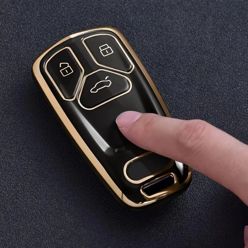Vista 5 de ELOHEI Funda para Llavero de Audi, Cubierta de TPU Suave Premium con Protección Completa de 360 Grados, Accesorios de Estuche para Llave Compatible