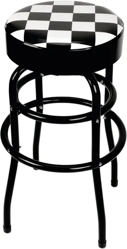 Vista 14 de Performance Tool W85011 Taburete de bar giratorio neumático con respaldo, giro de 360 grados, estructura de acero resistente, negro