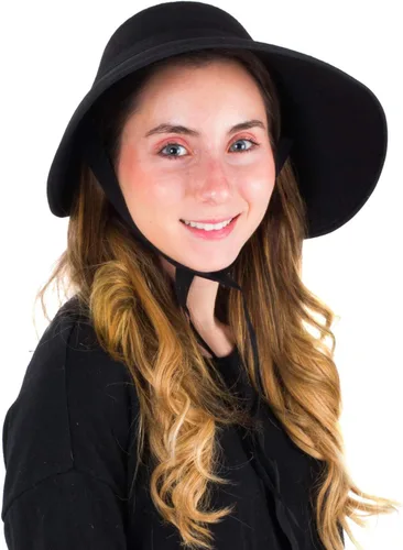 Vista 4 de Tigerdoe Paquete de 2 gorros negros Gorro victoriano Gorro de fieltro Sombrero medieval para mujer